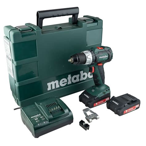 Metabo BS 18 LT BL 18v Cordless Drill Driver Inc 2x 2 0Ah Batts