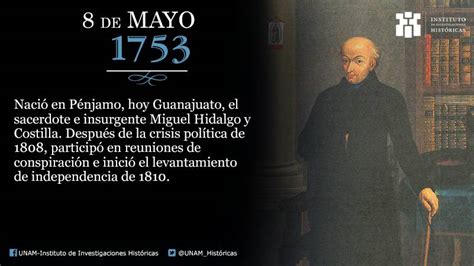 En qué año nació Miguel Hidalgo y Costilla Educación Activa