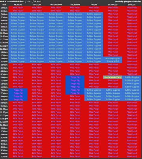 Nickelodeon Crave On Twitter I Present You The Worst Nick Jr Schedule