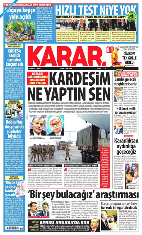 Karar Gazetesi Ocak Pazar