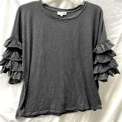 Umgee Tops Umgee Usa Ruffle Sleeves Top Ladies Sz Xl 354 Poshmark