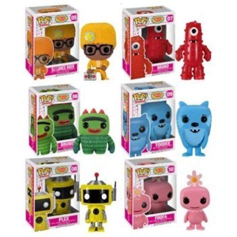 Funko Yo Gabba Gabba 375 Vinyl Figure Set Dj Lance Rock Toodee