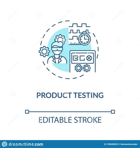 Icono De Concepto Turquesa De Prueba De Productos Ilustración del