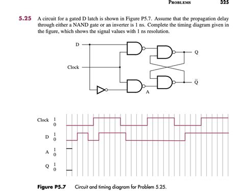 Solved PROBLEMS 325 5 25 A Circuit For A Gated D Latch Is Chegg