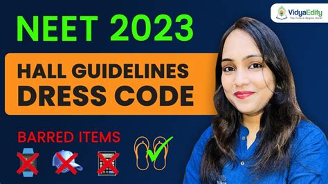 Neet Examination Hall Guidelines Dress Code Reporting Time