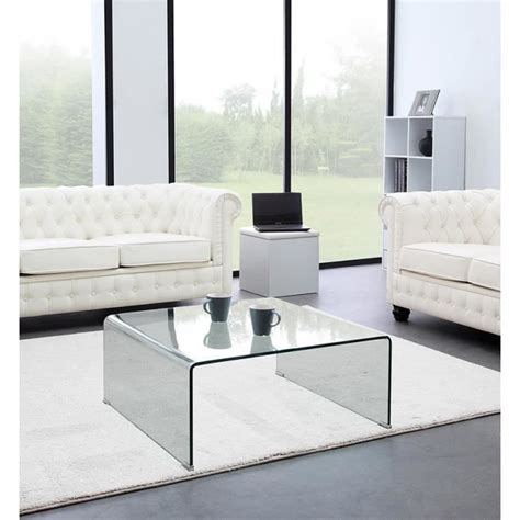 Glass Table Basse Carrée En Verre Trempé Achat Vente Table Basse Glass Table Basse Carrée