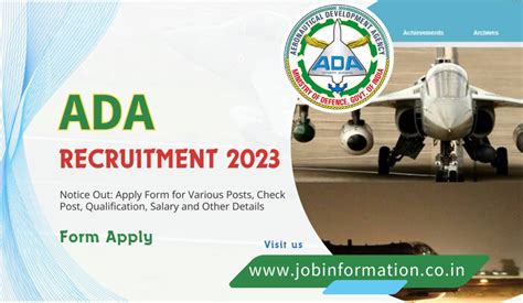 ADA Recruitment 2023 Notice Out Apply Form For Various Posts Check