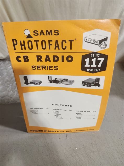 VINTAGE SAMS PHOTOFACT CB RADIO SERIES 117 APRIL 1977 EBay