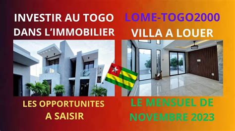 Investir Au Togo Dans L Immobilier En Le Mensuel De L Immobiler