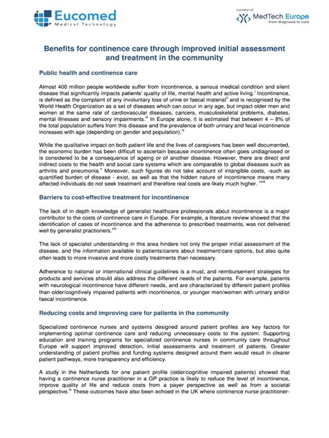 Fillable Online Benefits For Continence Care Through Improved Initial Assessment Fax Email Print