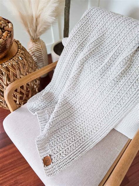 Braided Wheat Crochet Blanket Pattern Briana K Designs