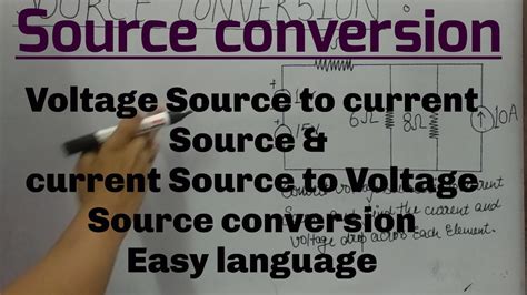 Source Conversionvoltage Source To Current Source Current Source To