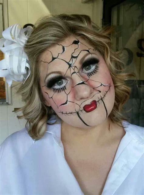 Face Paint Inspiration Broken Doll Holloween Makeup Broken Doll Face Painting Halloween