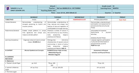 Mapeh 9 Arts Q1w2s1 Docx Semi Detailed Lesson Plan In Mapeh 9 Arts