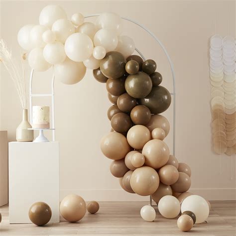 Nude And Brown Balloon Arch Kit Ginger Ray