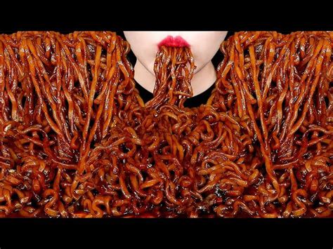 Asmr Black Bean Noodles Green Onion Kimchi Recipe