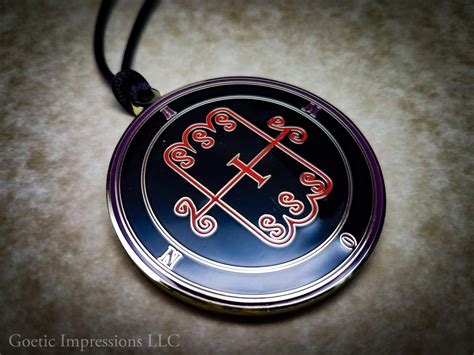 Seal Of Amon Lamen Ars Goetia Demon Sigil Necklace Lesser Key Of