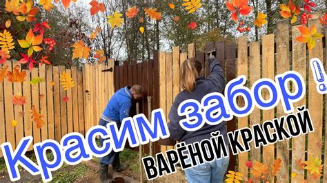 Красим забор ! Вареная краска ! - YouTube