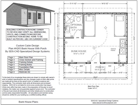 Bunkhouse With A Porch Pdf Bunk House Bunkhouse Plans Bunkhouse Ideas