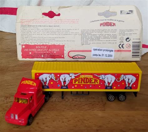 CAMION SEMI REMORQUE CIRQUE Pinder Éléphants Kenworth Majorette 1 87