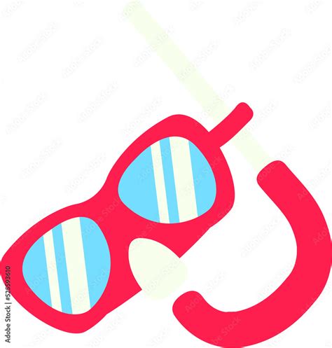 cute of goggles on cartoon version,vector illustration Stock ...