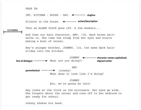 Parts Of A Screenplay Script