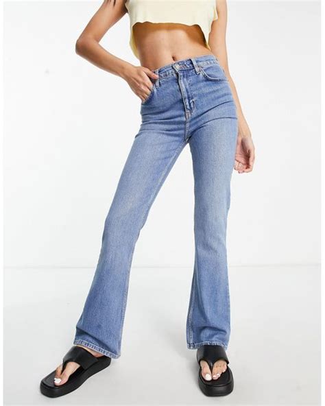 Asos Denim Flared Jeans In Blue Lyst