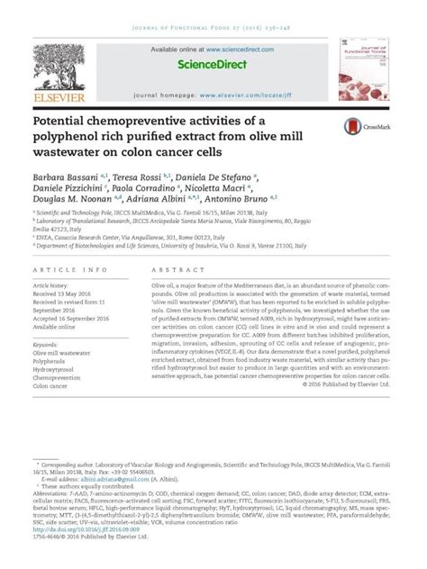 Pdf Potential Chemopreventive Activities Of A Polyphenol Rich