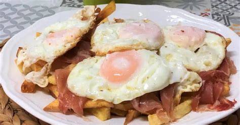 Huevos rotos con jamón tradicionales Recomendaciones Entre Fogones