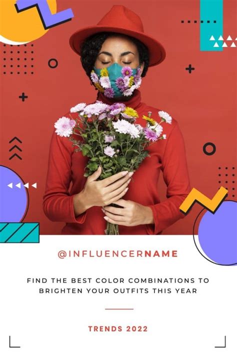 Free Memphis Colorful Influencer Blog Post Template