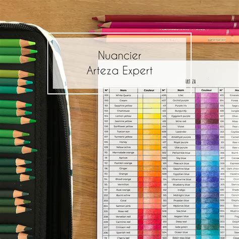 Nuancier Crayons De Couleur Arteza Expert Imprimer Alice Gerfault