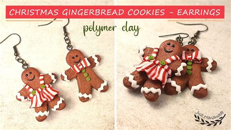 JustHandmade Easy To Make Polymer Clay Christmas GINGERBREAD COOKIES