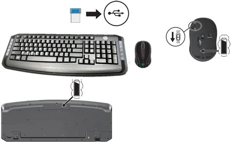 hp HSA-A002K Wireless Keyboard and Mouse Instruction Manual