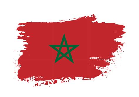 thick brush stroke morocco flag vector  vector art  vecteezy