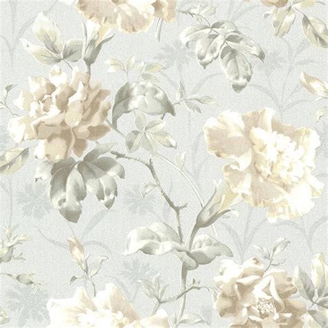 Vintage Floral Wallpaper Blue