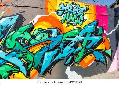 Sch Ne Stra Enkunst Von Graffiti Abstrakte Farbige Stockfoto