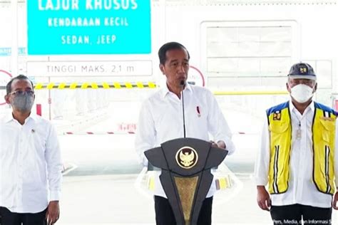 Foto Jokowi Resmikan Tol Cibitung Cilincing Dan Tol Serpong Balaraja