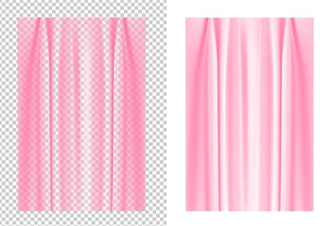 Textura De Cortinas Transparente Rosa Vector Premium