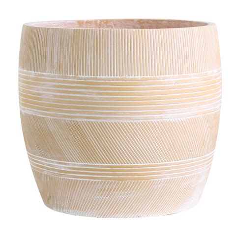 Olly Rose Extra Large Plant Pot Patterned Ceramic Fibre Cement