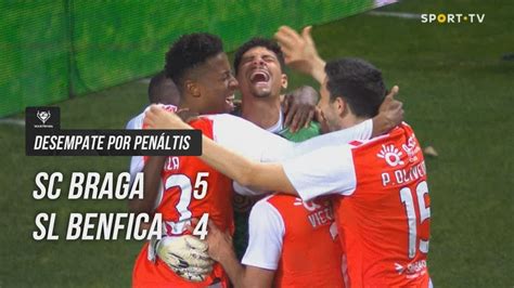 SC Braga SL Benfica Desempate por Penáltis YouTube