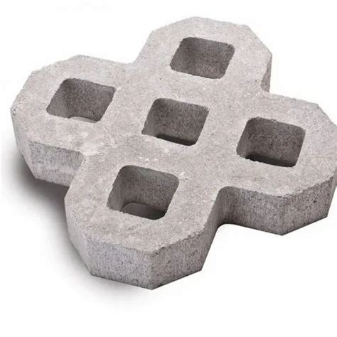 Grey Outdoor Grass Concrete Paver Block For Pavement Thickness