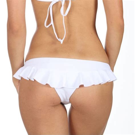 Cheeky Back Skirt Bottom White Skirted Bikini Bottoms Cheeky