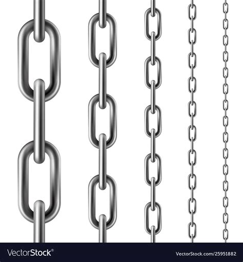 Metal chain seamless pattern metallic industrial Vector Image