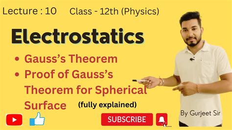 Gauss S Theorem Proof Of Gauss S Theorem Class