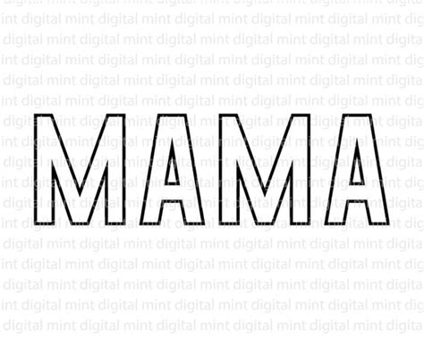 Mama Svg MAMA Outline Svg For Making Mother S Day Gift Etsy Australia