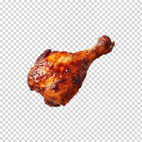 Morceaux de cuisse de poulet frit isolés sur fond transparent PSD Premium