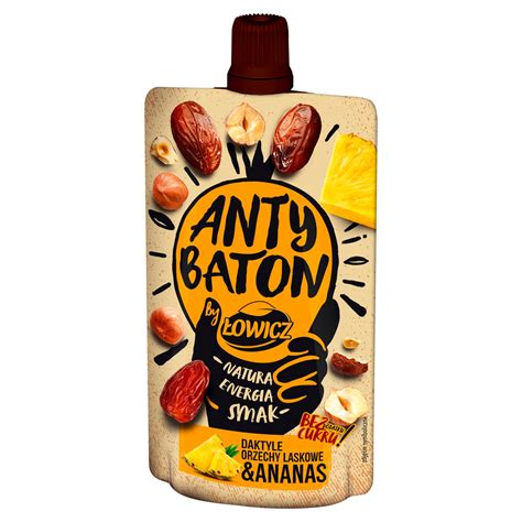 Łowicz Anty Baton Mus daktyle orzechy laskowe ananas 120 g