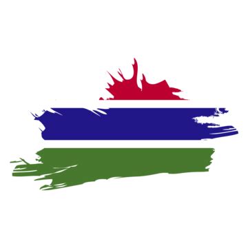 Gambia Flag Brush Stroke Clipart Flag Clipart Brush Clipart Gambia