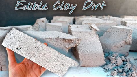 Edible Clay Dirt Bars Chunks Nonstop Crumbling Sifting Youtube