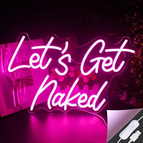 W Rose Panneau Lumineux Let S Get Naked Lampe Led Personnalis E